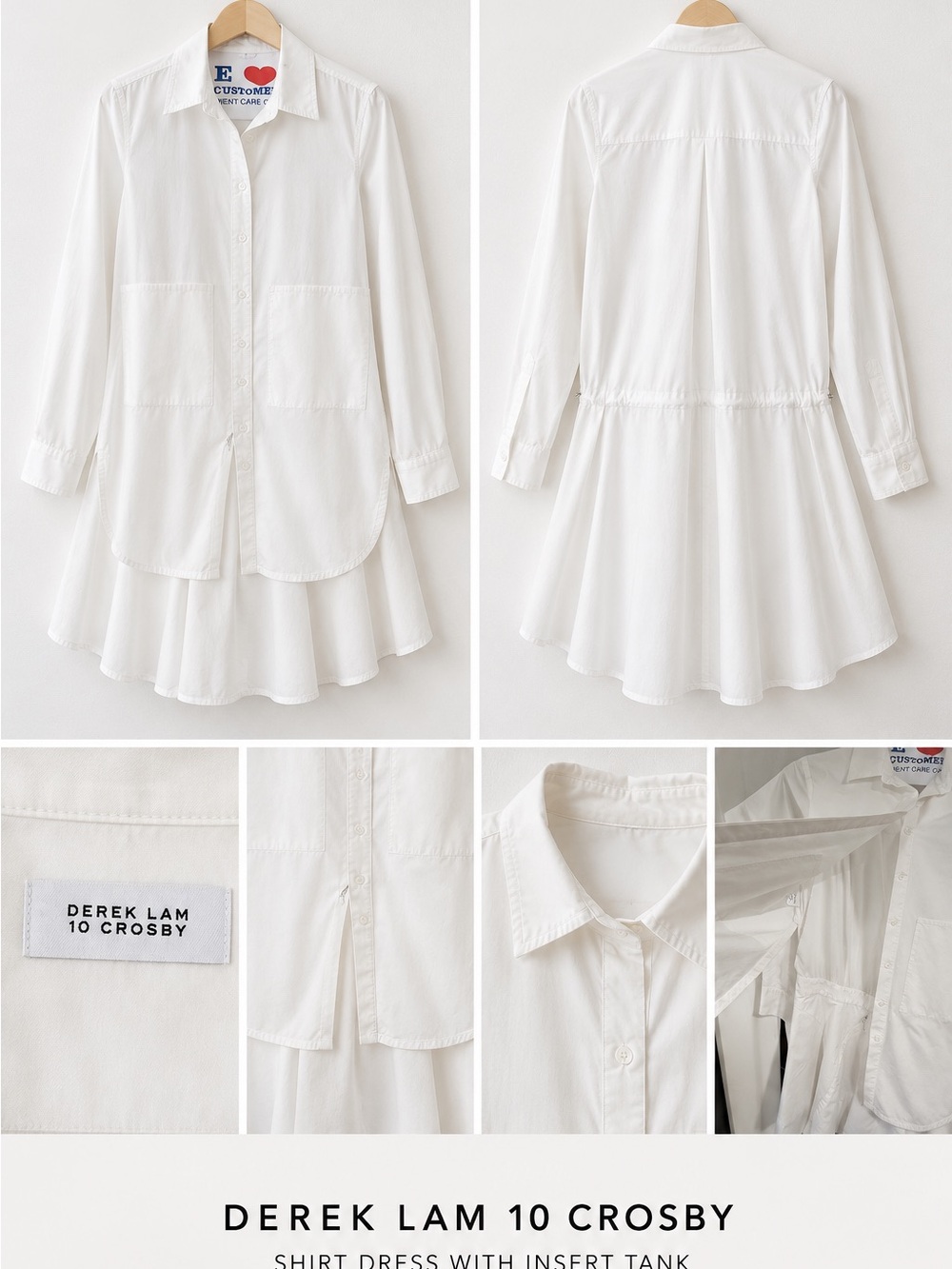 Derek Lam 10 Crosby White Shirt Dress